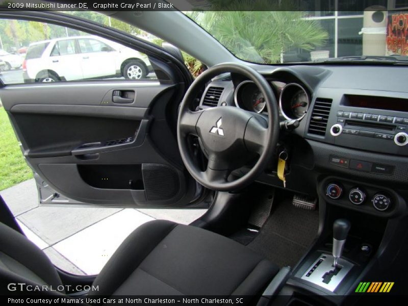 Graphite Gray Pearl / Black 2009 Mitsubishi Lancer DE