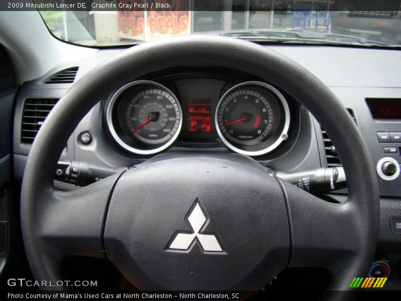 Graphite Gray Pearl / Black 2009 Mitsubishi Lancer DE