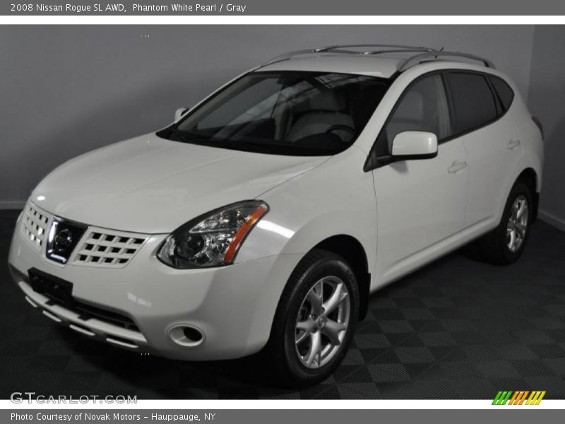 Phantom White Pearl / Gray 2008 Nissan Rogue SL AWD