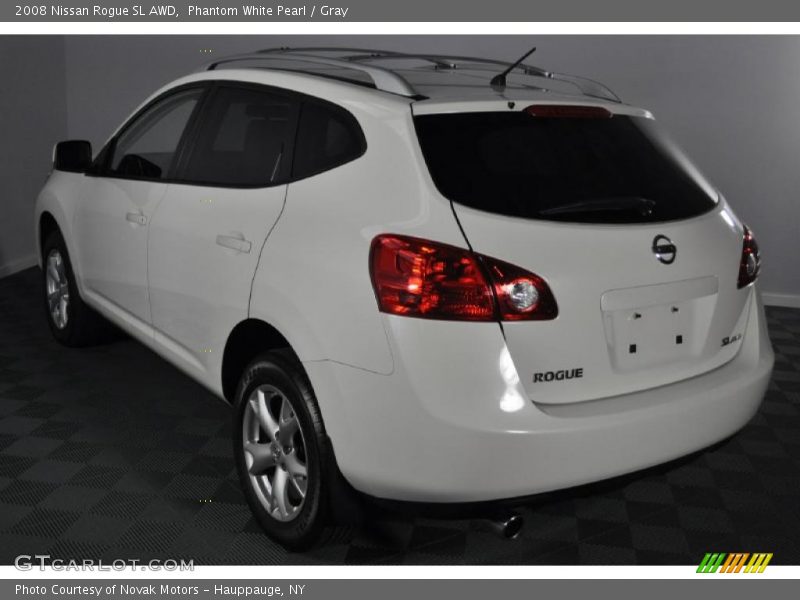 Phantom White Pearl / Gray 2008 Nissan Rogue SL AWD