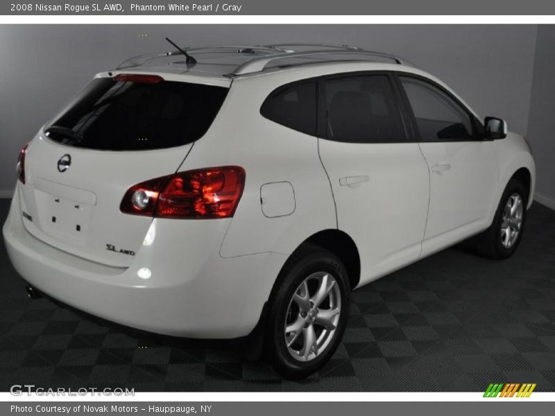 Phantom White Pearl / Gray 2008 Nissan Rogue SL AWD