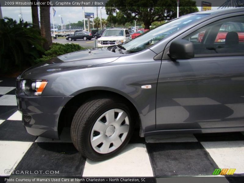 Graphite Gray Pearl / Black 2009 Mitsubishi Lancer DE