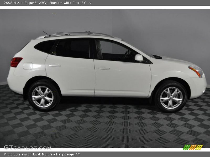 Phantom White Pearl / Gray 2008 Nissan Rogue SL AWD