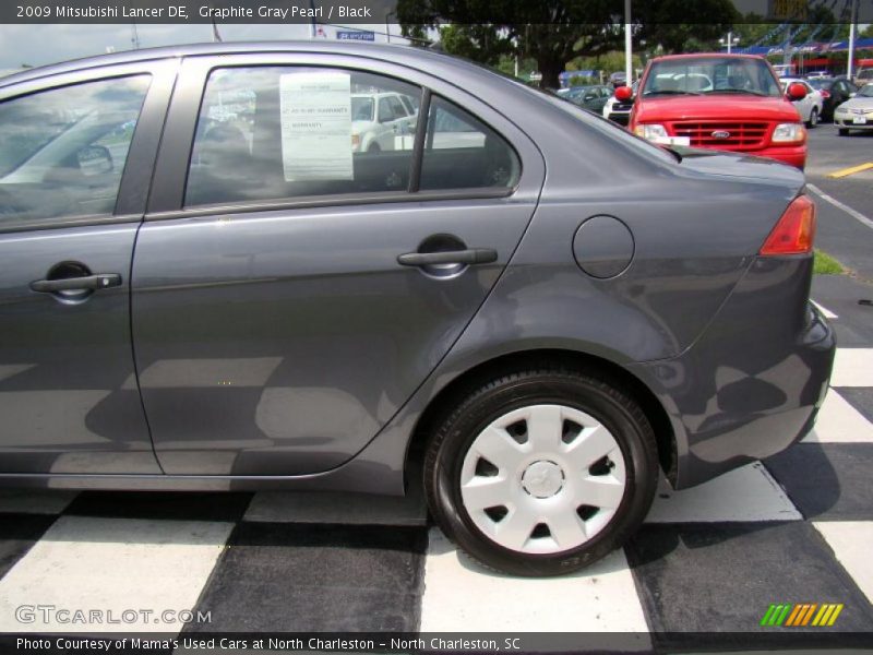 Graphite Gray Pearl / Black 2009 Mitsubishi Lancer DE