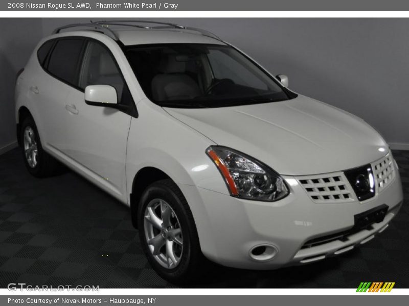 Phantom White Pearl / Gray 2008 Nissan Rogue SL AWD