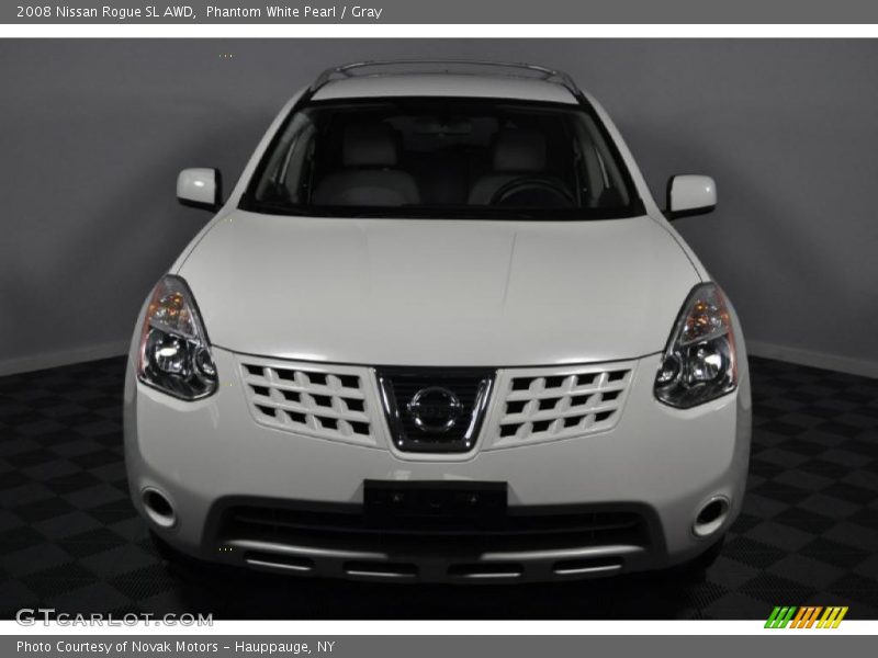 Phantom White Pearl / Gray 2008 Nissan Rogue SL AWD
