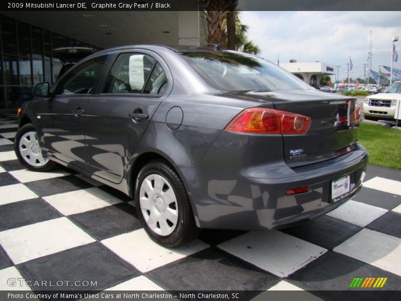 Graphite Gray Pearl / Black 2009 Mitsubishi Lancer DE
