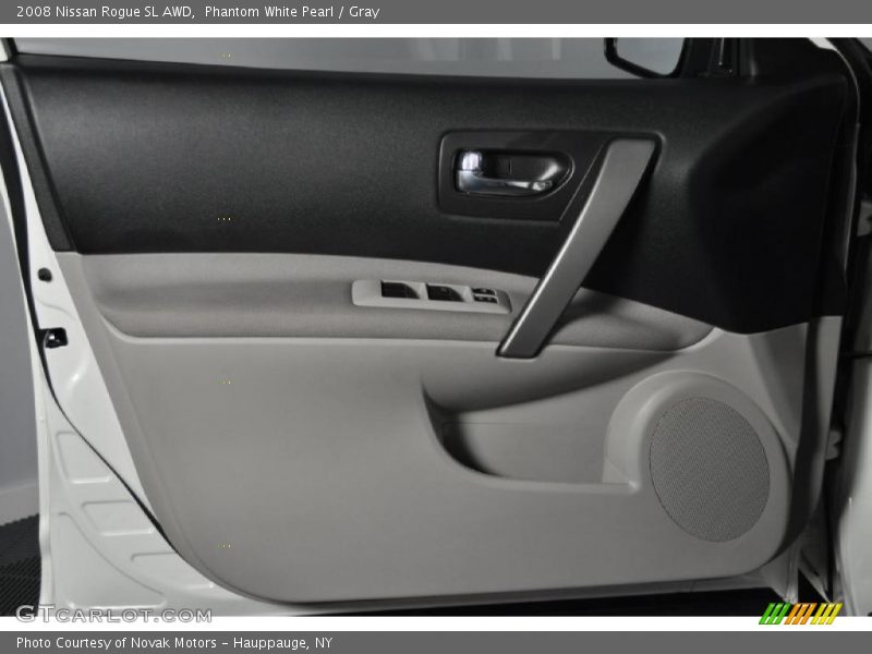 Phantom White Pearl / Gray 2008 Nissan Rogue SL AWD