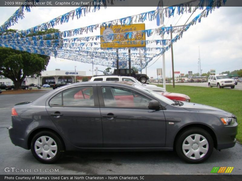 Graphite Gray Pearl / Black 2009 Mitsubishi Lancer DE