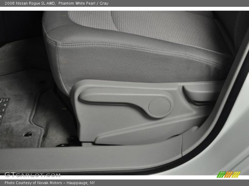 Phantom White Pearl / Gray 2008 Nissan Rogue SL AWD
