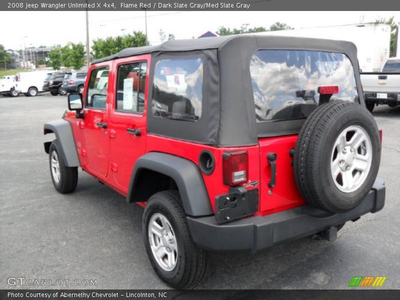 Flame Red / Dark Slate Gray/Med Slate Gray 2008 Jeep Wrangler Unlimited X 4x4
