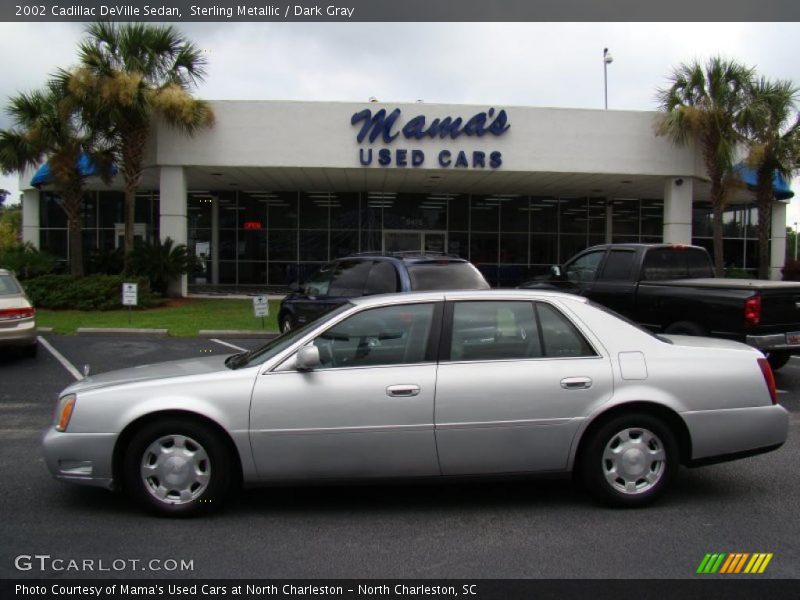 Sterling Metallic / Dark Gray 2002 Cadillac DeVille Sedan