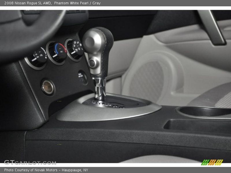 Phantom White Pearl / Gray 2008 Nissan Rogue SL AWD