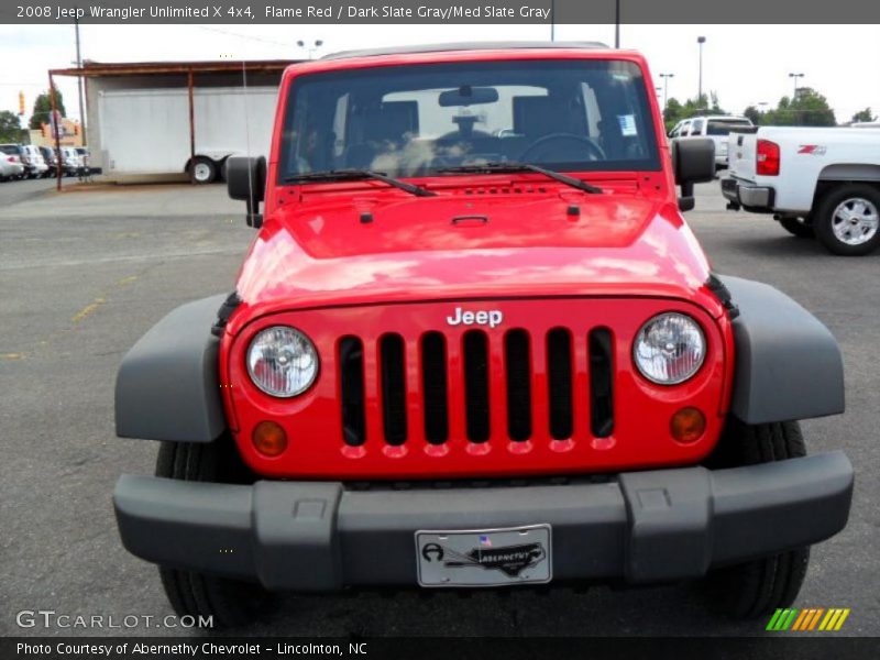 Flame Red / Dark Slate Gray/Med Slate Gray 2008 Jeep Wrangler Unlimited X 4x4