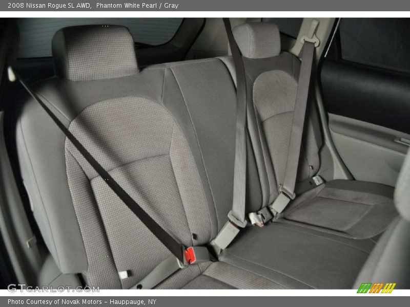 Phantom White Pearl / Gray 2008 Nissan Rogue SL AWD
