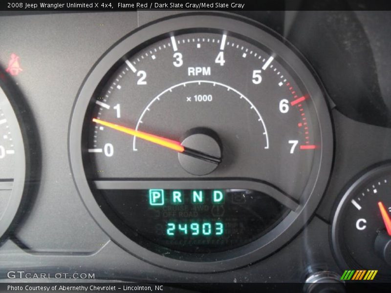Flame Red / Dark Slate Gray/Med Slate Gray 2008 Jeep Wrangler Unlimited X 4x4