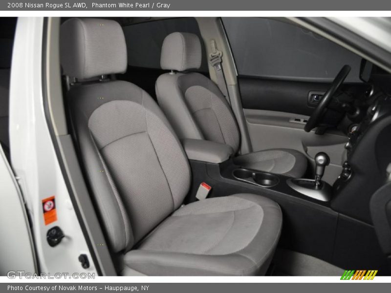 Phantom White Pearl / Gray 2008 Nissan Rogue SL AWD