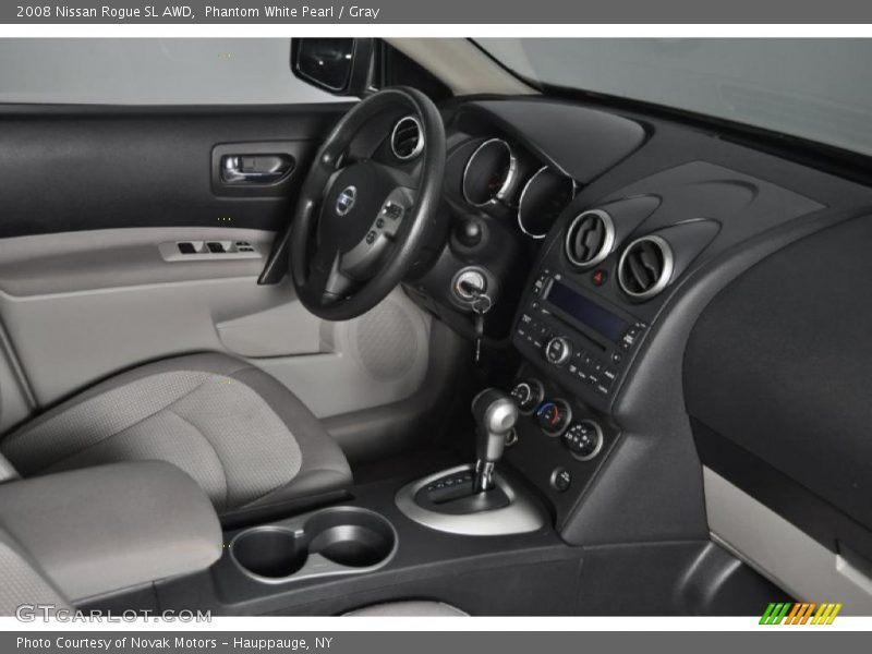 Phantom White Pearl / Gray 2008 Nissan Rogue SL AWD