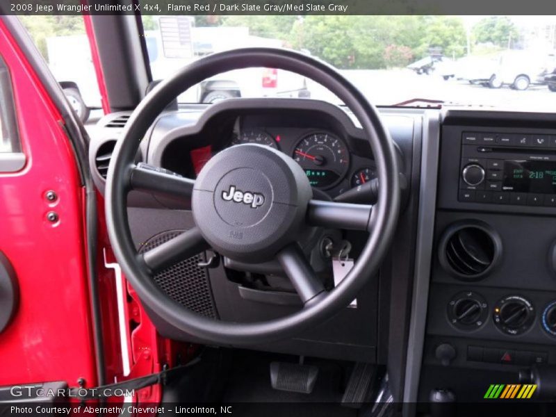 Flame Red / Dark Slate Gray/Med Slate Gray 2008 Jeep Wrangler Unlimited X 4x4