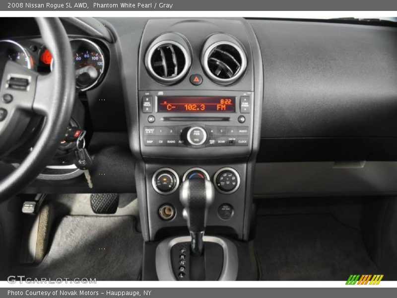 Phantom White Pearl / Gray 2008 Nissan Rogue SL AWD