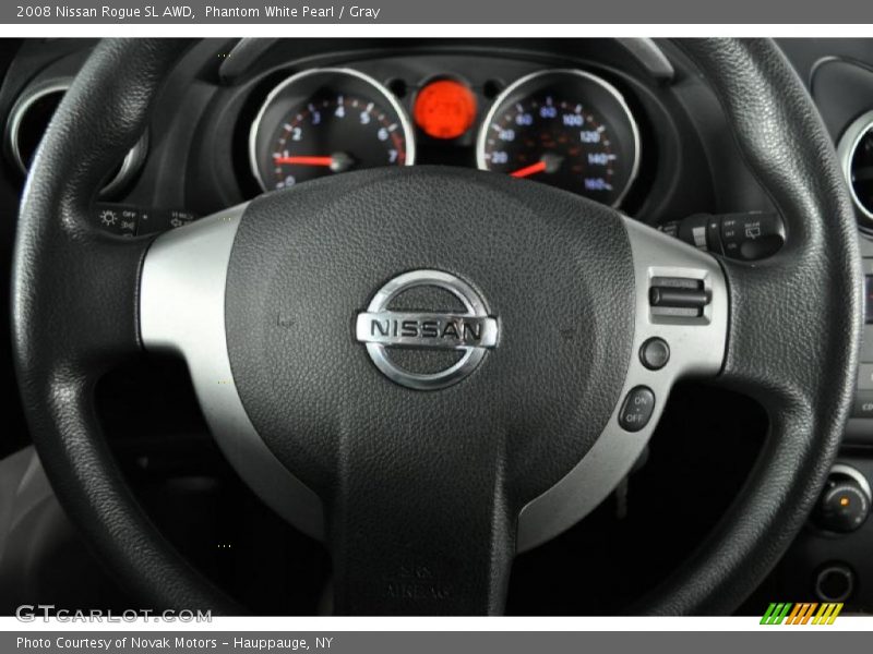 Phantom White Pearl / Gray 2008 Nissan Rogue SL AWD