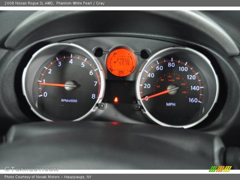 Phantom White Pearl / Gray 2008 Nissan Rogue SL AWD