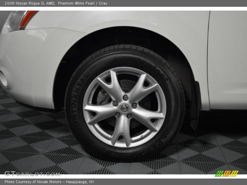 Phantom White Pearl / Gray 2008 Nissan Rogue SL AWD