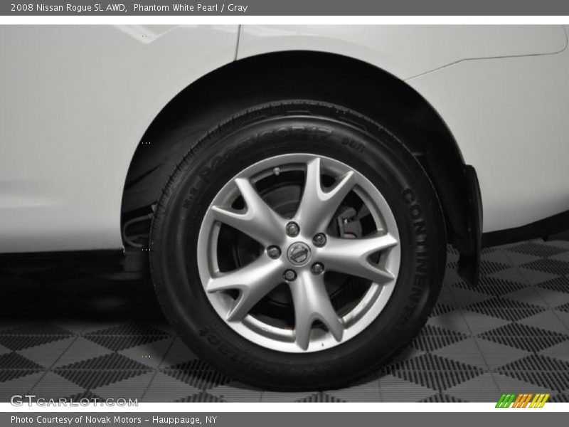 Phantom White Pearl / Gray 2008 Nissan Rogue SL AWD