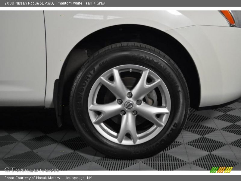 Phantom White Pearl / Gray 2008 Nissan Rogue SL AWD