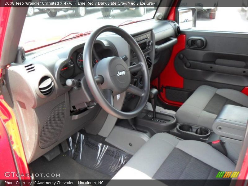 Flame Red / Dark Slate Gray/Med Slate Gray 2008 Jeep Wrangler Unlimited X 4x4