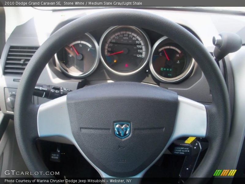 Stone White / Medium Slate Gray/Light Shale 2010 Dodge Grand Caravan SE