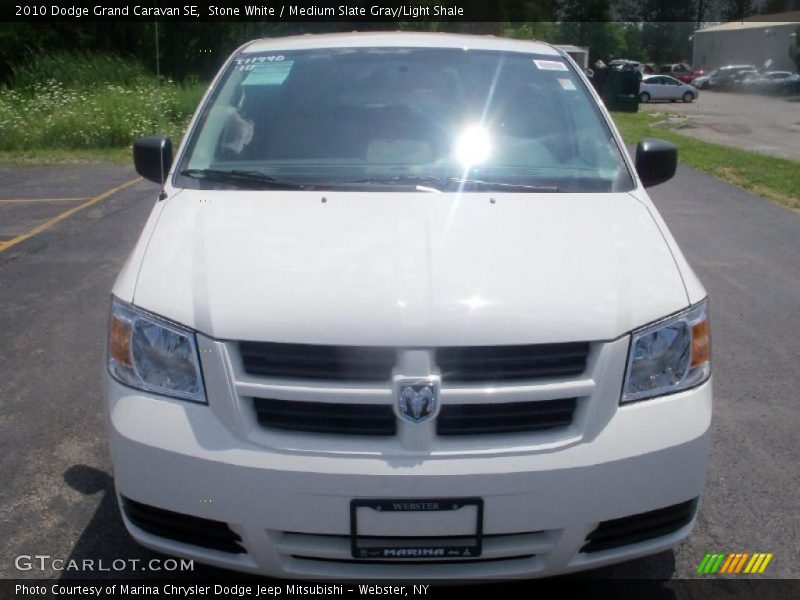Stone White / Medium Slate Gray/Light Shale 2010 Dodge Grand Caravan SE