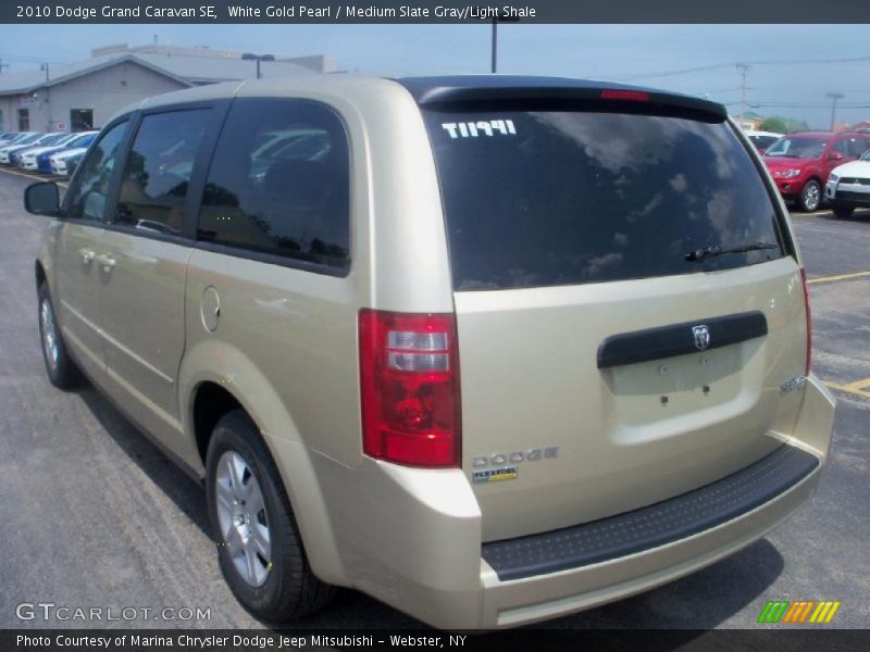 White Gold Pearl / Medium Slate Gray/Light Shale 2010 Dodge Grand Caravan SE