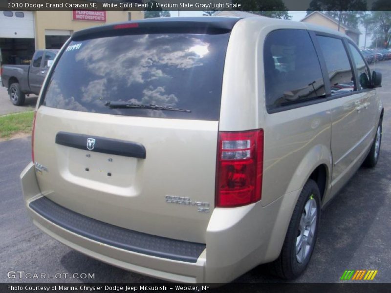 White Gold Pearl / Medium Slate Gray/Light Shale 2010 Dodge Grand Caravan SE