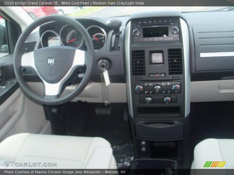 White Gold Pearl / Medium Slate Gray/Light Shale 2010 Dodge Grand Caravan SE