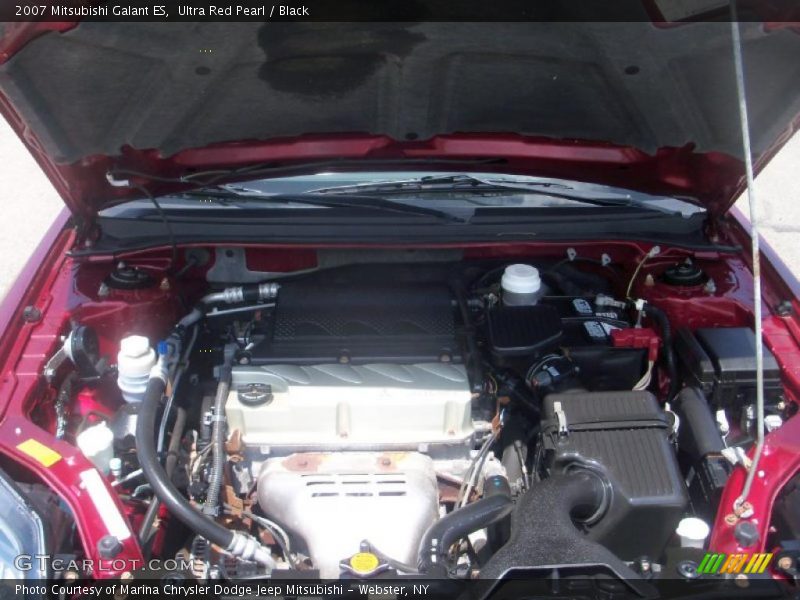 Ultra Red Pearl / Black 2007 Mitsubishi Galant ES