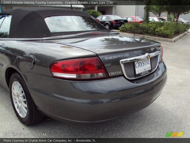 Graphite Metallic / Dark Slate Gray 2005 Chrysler Sebring Touring Convertible