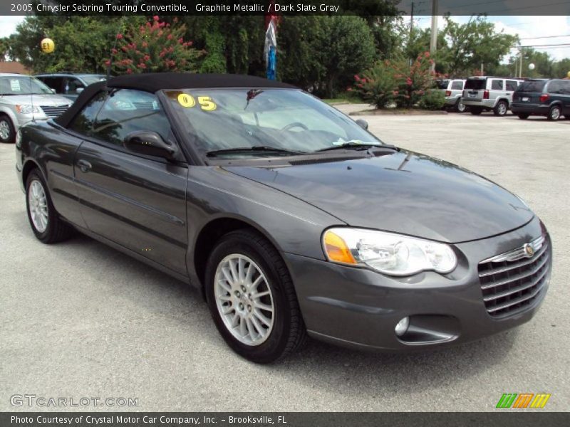 Graphite Metallic / Dark Slate Gray 2005 Chrysler Sebring Touring Convertible
