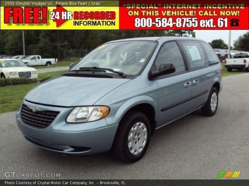 Butane Blue Pearl / Gray 2003 Chrysler Voyager LX
