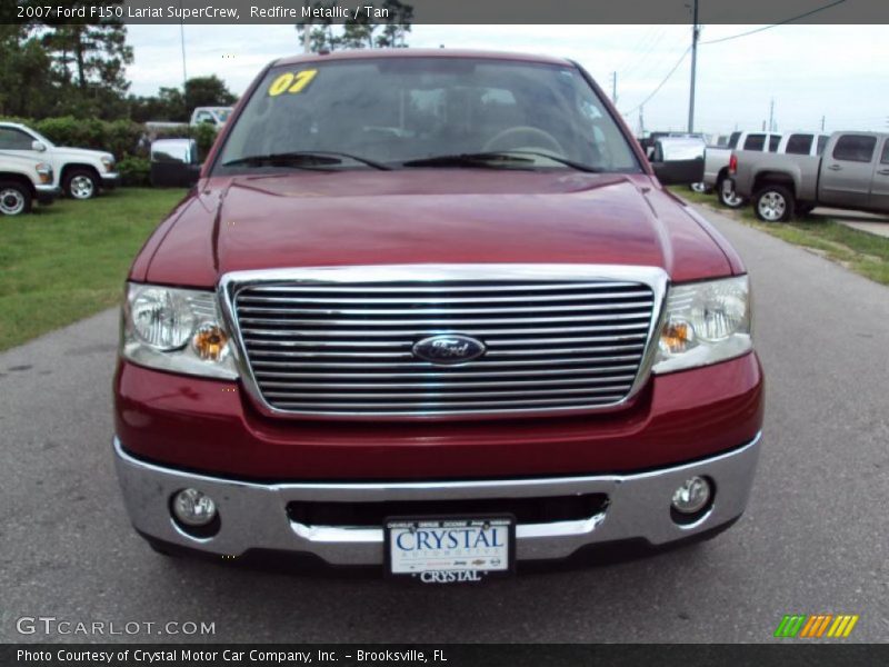 Redfire Metallic / Tan 2007 Ford F150 Lariat SuperCrew