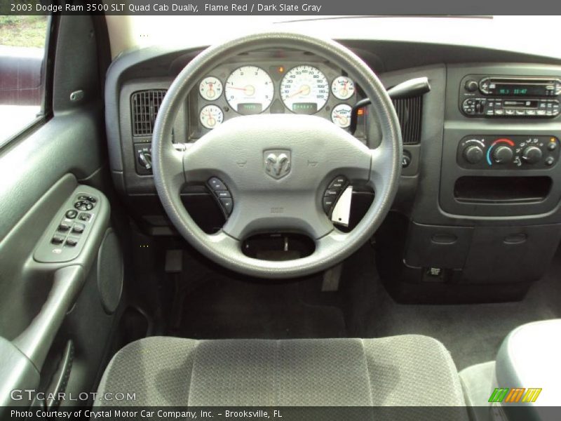 Flame Red / Dark Slate Gray 2003 Dodge Ram 3500 SLT Quad Cab Dually