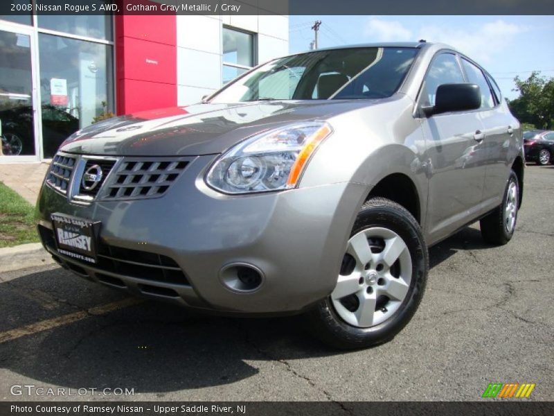 Gotham Gray Metallic / Gray 2008 Nissan Rogue S AWD