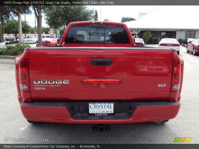 Flame Red / Dark Slate Gray 2003 Dodge Ram 3500 SLT Quad Cab Dually