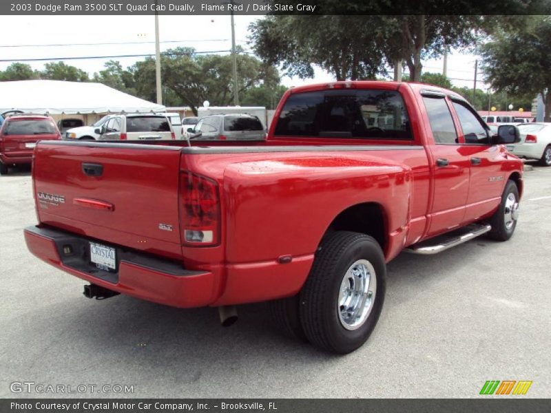 Flame Red / Dark Slate Gray 2003 Dodge Ram 3500 SLT Quad Cab Dually