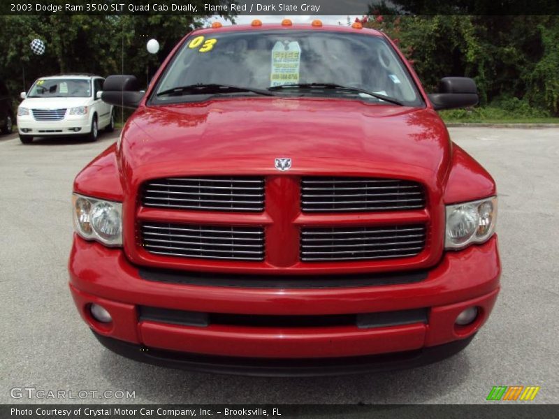 Flame Red / Dark Slate Gray 2003 Dodge Ram 3500 SLT Quad Cab Dually