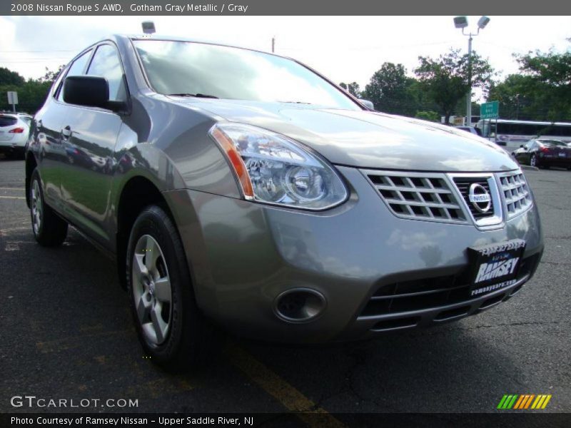 Gotham Gray Metallic / Gray 2008 Nissan Rogue S AWD