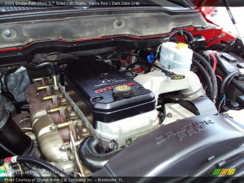Flame Red / Dark Slate Gray 2003 Dodge Ram 3500 SLT Quad Cab Dually