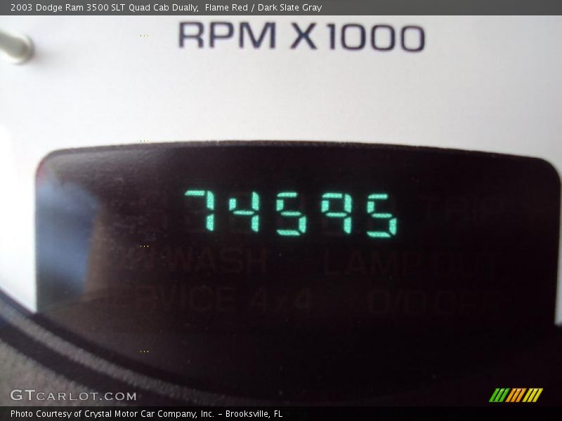 Flame Red / Dark Slate Gray 2003 Dodge Ram 3500 SLT Quad Cab Dually