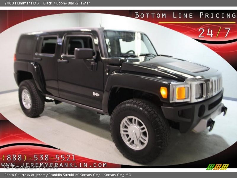 Black / Ebony Black/Pewter 2008 Hummer H3 X