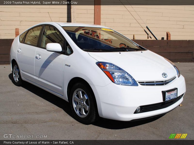 Super White / Dark Gray 2009 Toyota Prius Hybrid